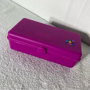 Vintage Caboodles Small Pink Hard Plastic Makeup Kit Organizer